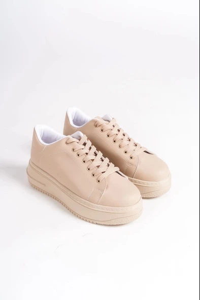 Bıana Bağcıklı Ortopedik Taban Kadın Sneaker Spor Ayakkabı Tt - Ten - 4