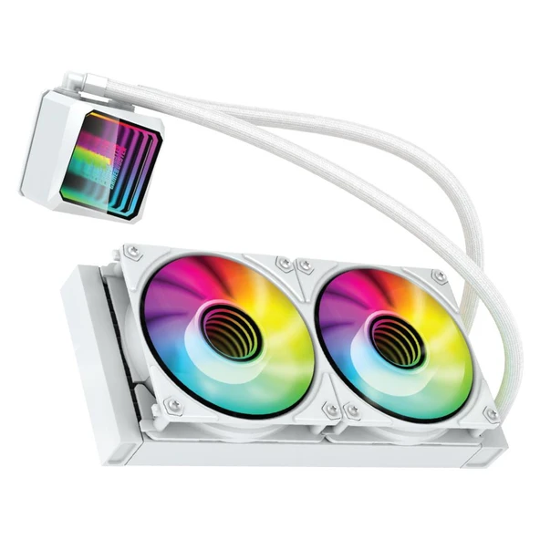 GameBooster SHIELD 240 GB-LCS-SS240IM-W Rainbow 240mm Beyaz İşlemci
