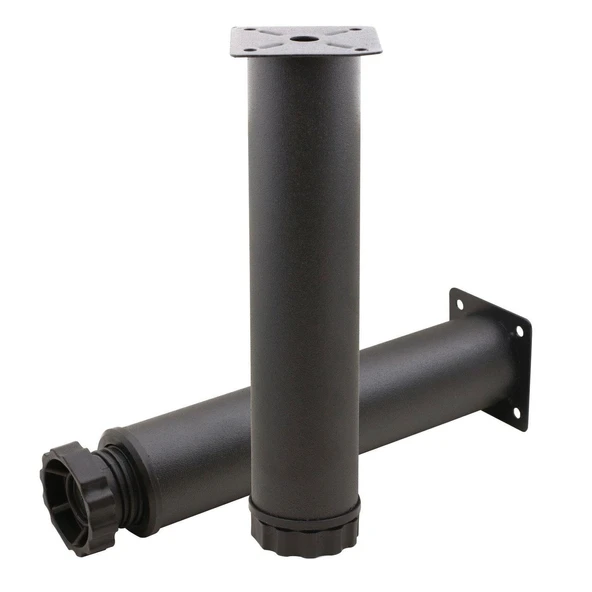 Mobilya Kanepe Baza Koltuk Metal Yükseltici Destek Ayağı Ayarlanabilir Siyah Ayak 25 cm 4 Adet - Resim 5