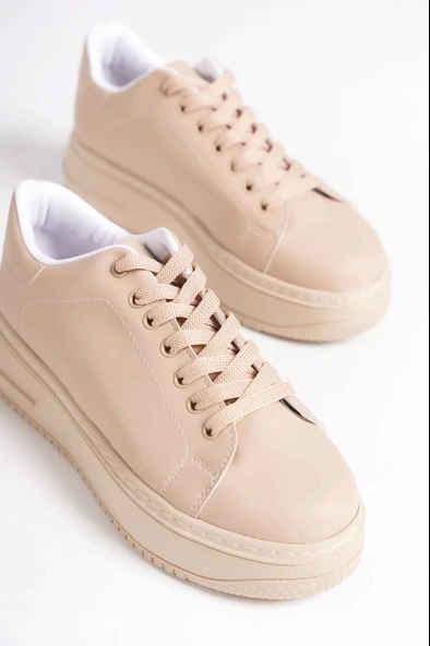 Bıana Bağcıklı Ortopedik Taban Kadın Sneaker Spor Ayakkabı Tt - Ten - 5