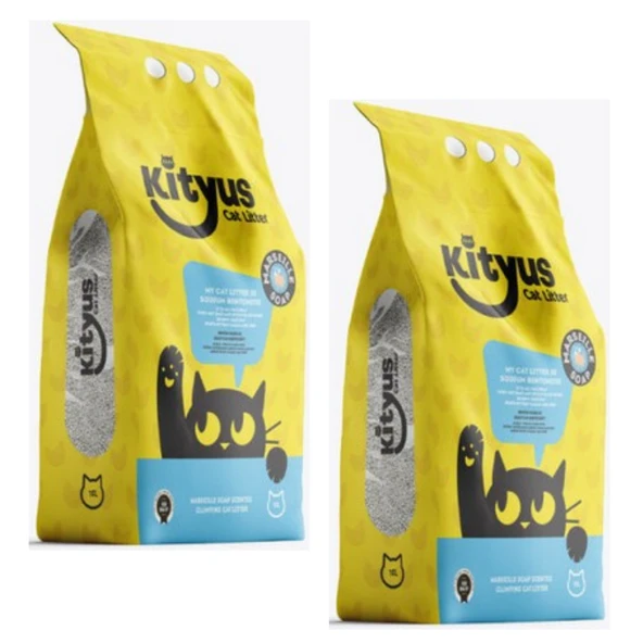Kityus Marsilya Sabunu Kokulu Kedi Kumu 10 L x 2 Adet