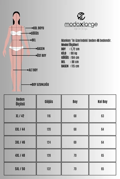 Kadın Büyük Beden Hakim Yaka Taş Broş Detaylı Bluz 0034-25 - 8