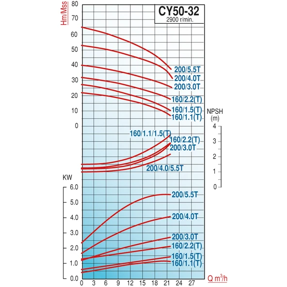 Varan CY 50-32-200/5.5T Paslanmaz Santrifüj Pompa 7.5 HP / 5.5 kW, Trifaze 380 V, 62 Mss (AISI 316) - 2