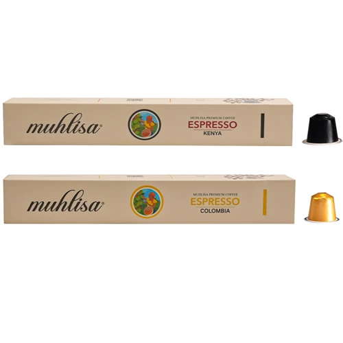 Muhlisa Espresso Kapsül Kahve 2 Kutu Kenya, Colombia (20 KAPSÜL) %100 Arabica