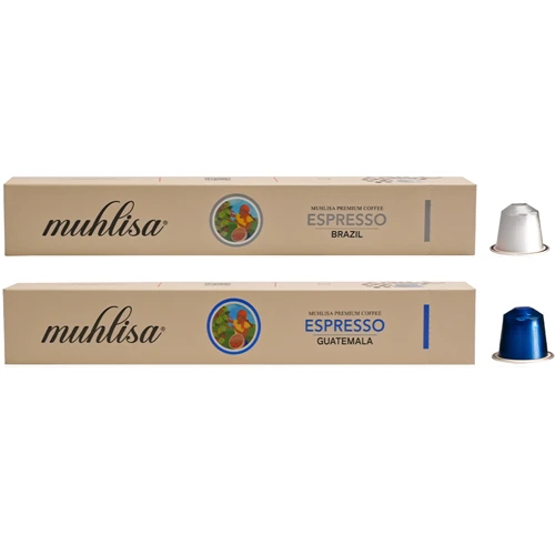 Muhlisa Espresso Kapsül Kahve 2 Kutu Brazıl, Guatemala (20 KAPSÜL) %100 Arabica