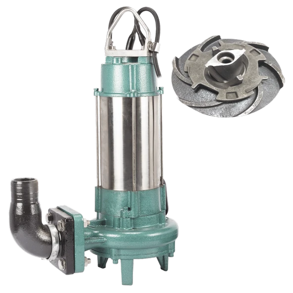 Varan CUT 800 Parçalayıcı Bıçaklı Foseptik Dalgıç Pompa 1,1 HP / 0,82 kW, Monofaze 220 V, 14 Mss, 18 m3/h