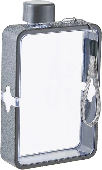 Özel Tasarım Ergonomik Çantada Taşınabilir Renkli Şeffaf Okul İş Tablet Notebook Su Şişesi Matara 380 ml