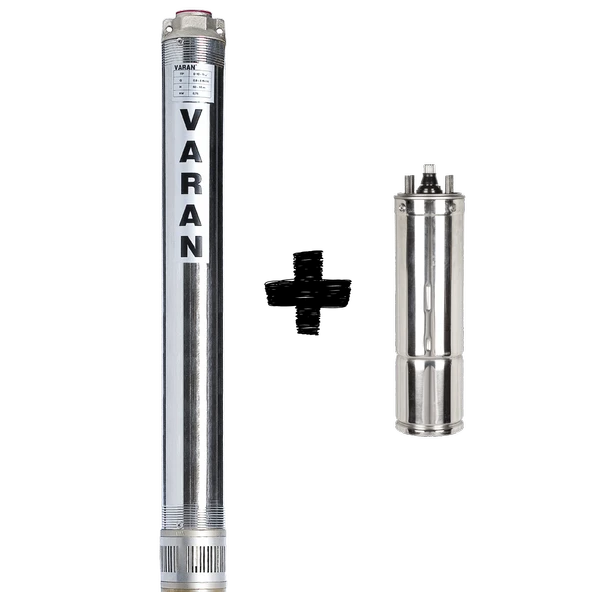 Varan 4SD 4/24 (MOTORLU) Paslanmaz 4" Derin Kuyu Pompası 3 HP / 2.2 kW, Monofaze 220 V, 180 Mss