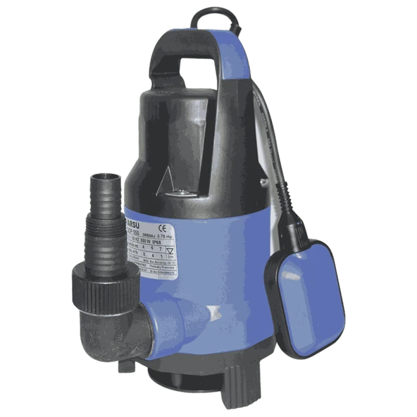 Varan QDP 750AW Plastik Pis Su Drenaj Dalgıç Pompa 1 HP/ 0.75 kW, Monofaze 220 V, 9 Mss, 9 m3/h - 2