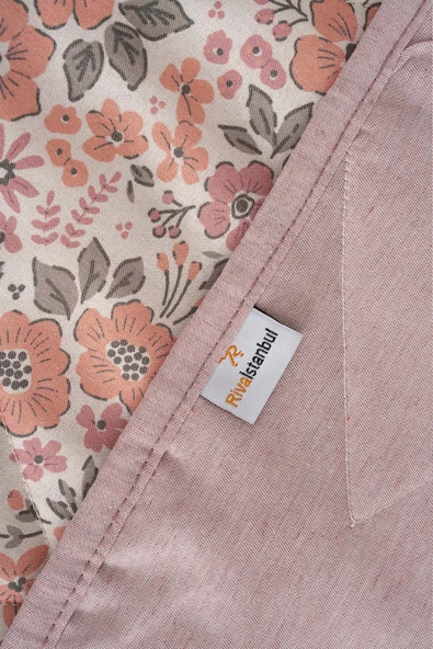 Rivaİstanbul Pembe Bahar Çift Kişilik Nevresimli Pike Takımı - 7 Parça Çeyiz Seti - Resim 6