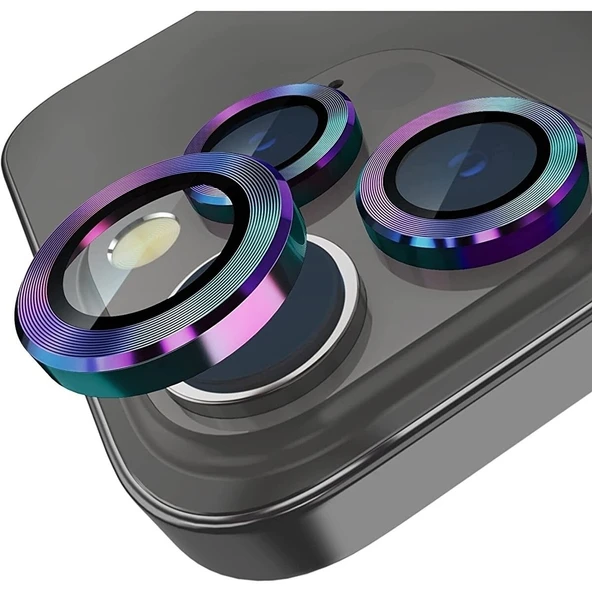 Adaman iPhone 12 pro Uyumlu Kamera Mercek Lens Için Koruyucu Rengarenk