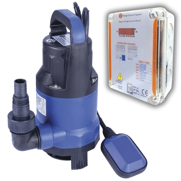 Varan QDP 750AW KORUMA PANOLU Plastik Pis Su Drenaj Dalgıç Pompa 1 HP/ 0.75 kW, Monofaze 220 V, 9 Mss