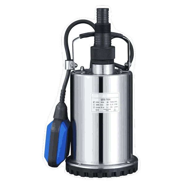 Varan QDS 750A Paslanmaz Temiz Su Dalgıç Pompa 1 HP/ 0.75 kW, Monofaze 220 V, 9 Mss, 9 m3/h