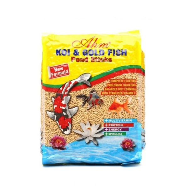 Ahm Koi Goldfish Naturel Pond Sticks Balık Yemi 1 Kg