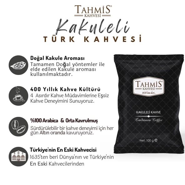 Tahmis Tek Paket Kakuleli Türk Kahvesi 100 Gr - 2