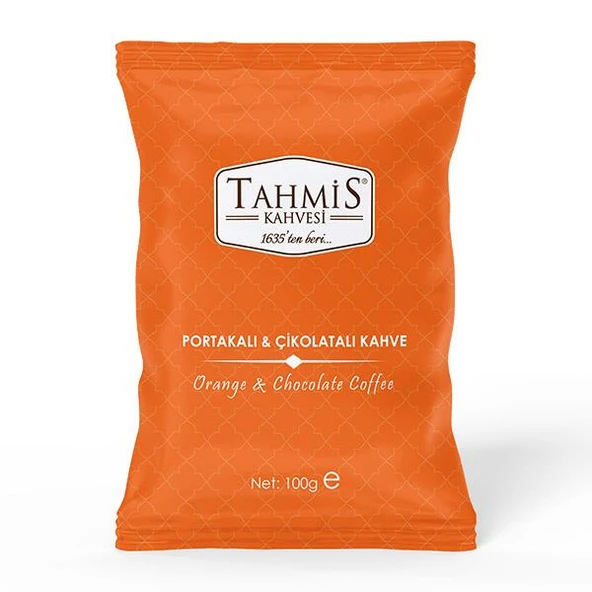 Tahmis Tek Paket Portakallı Çikolatalı Türk Kahvesi 100 Gr