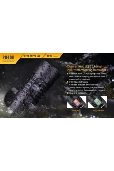 Fenix PD40R El Feneri 3000 Lümen 5226766 - 3