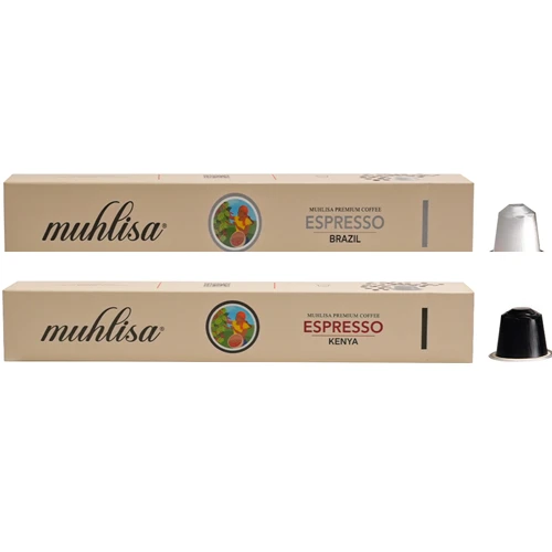Muhlisa Espresso Kapsül Kahve 2 Kutu Kenya, Brazıl (20 KAPSÜL) %100 Arabica