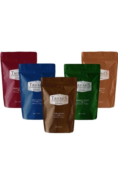 Tahmis 5'li Özel Türk Kahvesi Seti Çeşitleri 500 G -1635ten Beri - 3