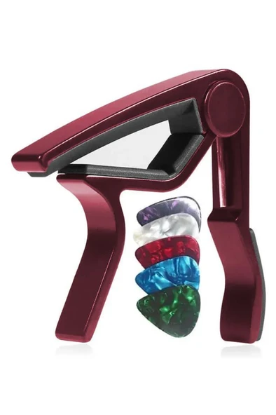 Lastvoice LCT-90RD Gitar Capo Metal Kapo Kaliteli 5 Adet Pena Hediye