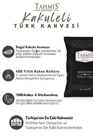 Tahmis 10'lu Kakuleli Türk Kahvesi 100 Gr - 2