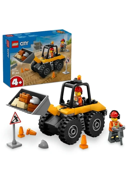 Lego City Sarı Tekerlekli İnşaat Yükleyicisi 60450 Lisanslı Ürün