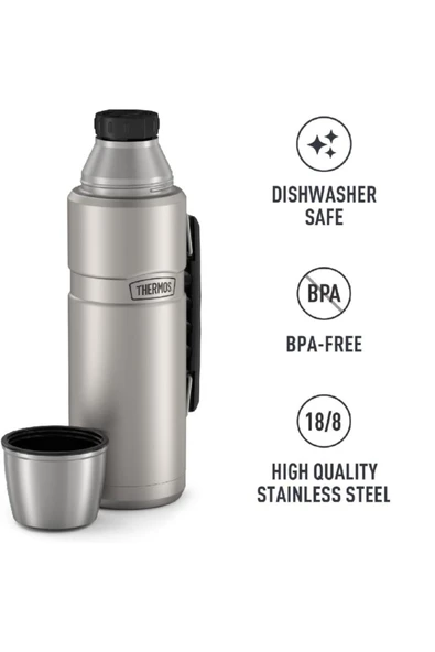 Sk2010 Stainless King Large Matte Stainless Steel 1,2 Litre Termos - 6