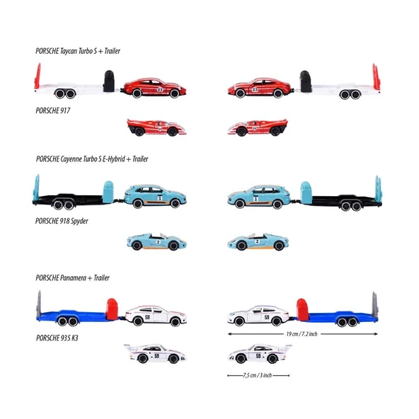 Majorette Porsche Motorsport Race Trailer Porsche Panamera Turbo + 935 K3 - 4