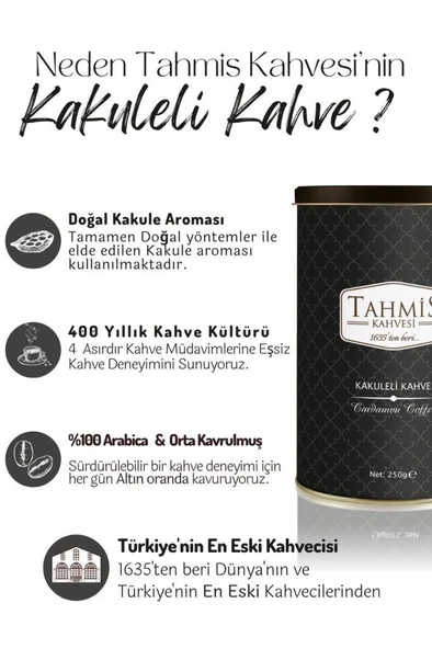 Tahmis Kakuleli Türk Kahvesi 250 Gr - 4