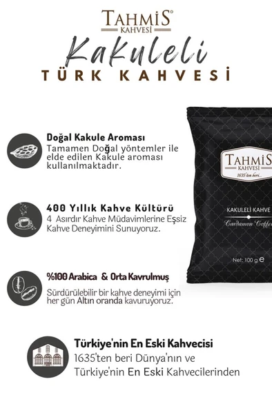 Tahmis Kakuleli Türk Kahvesi 100 Gr 3'lü Paket - 2