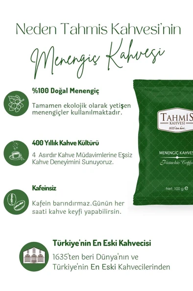 Tahmis 3'lü 100 Gr Menengiç Osmanlı Dağ Çilekli Aromalı Türk Kahvesi Seti - 3