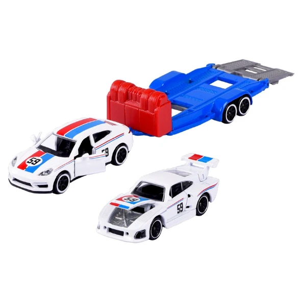 Majorette Porsche Motorsport Race Trailer Porsche Panamera Turbo + 935 K3