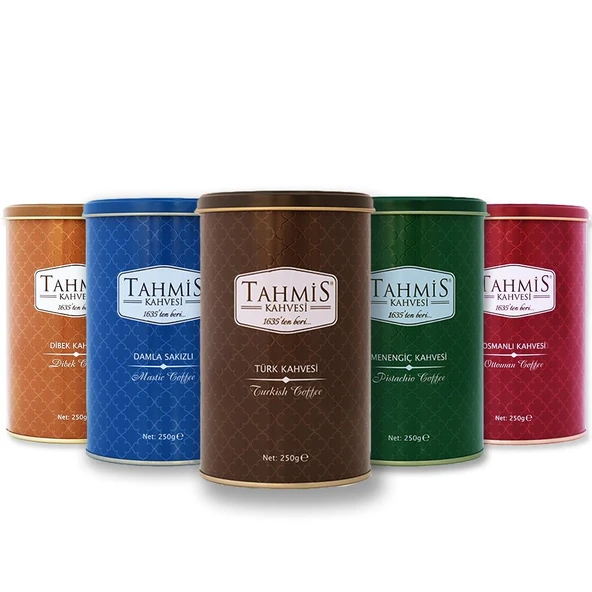 Tahmis 5'li Türk Kahvesi Özel Seti 250 G Çeşitleri -1635ten Beri
