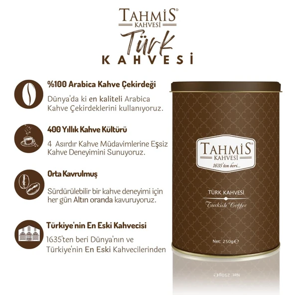 Tahmis Türk Kahvesi Orta Kavrulmuş 250 Gr - 2