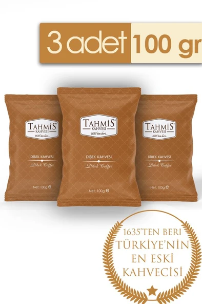 Tahmis Sade Dibek Kahvesi 100 Gr 3'lü Paket