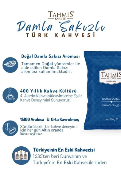Tahmis 10'lu Damla Sakızlı Türk Kahvesi 100 Gr - 2