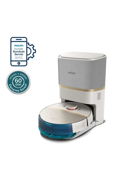 Philips 7000 Islak Kuru Istasyonlu Robot Süpürge,5000 Pa,titreşimli Mop,sert Zemin & Halı Xu7100/02