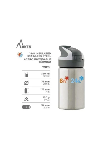 Şişe Termica A.inox.0,35l Paslanmaz Çelik Tek Renk-0,35l