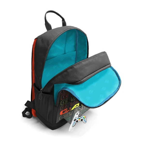 Coral High 2li Set Gamer Desenli Okul Çantası Beslenme 23640 - 5
