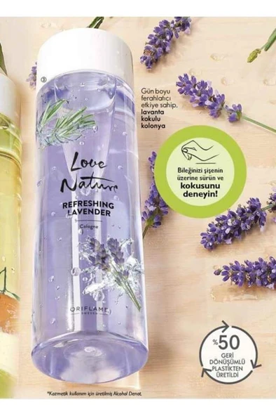 Oriflame Kolonya Love Nature Refreshing Lavender 400 ml