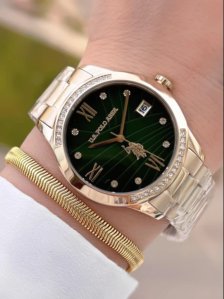 U.S.POLO ASSN Çelik Kordon 5 Atm Suya Dayanıklı Kadın Kol Saati+Bileklik Hediyeli USPA.2059.B07 ürün görseli