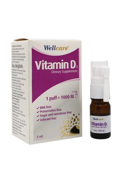 Wellcare Vitamin D3 1000 IU ürün görseli 1