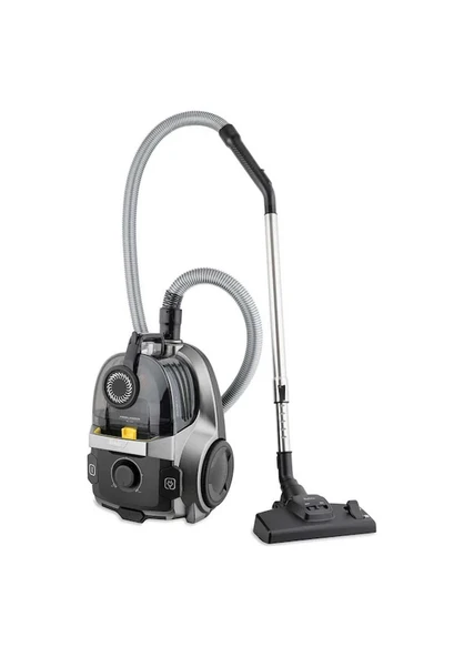 Fakir Freelander 890W Toz Torbasız Elektrikli Süpürge - BL 6056 Gri-Sarı SilverStone