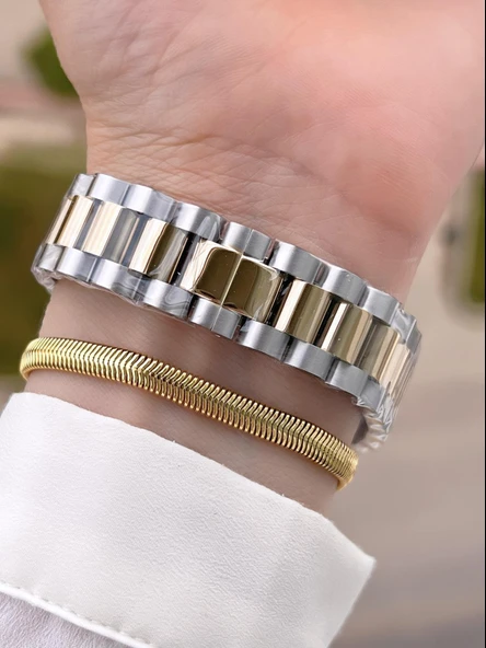 U.S.POLO ASSN Çelik Kordon 5 Atm Suya Dayanıklı Kadın Kol Saati+Bileklik Hediyeli USPA.2059.B08 - 3