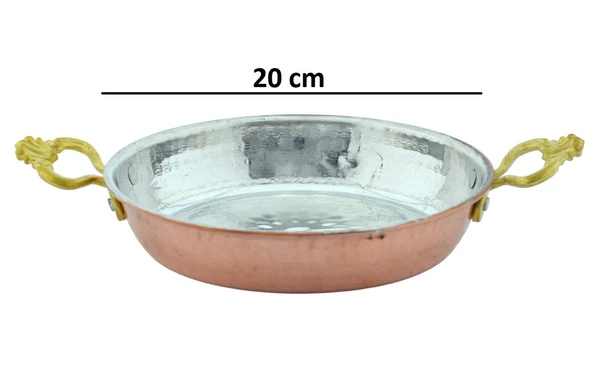 El Yapımı Bakır Omlet ve Yumurta Tavası,Bakır Sahan Tava NO4 (20 cm)