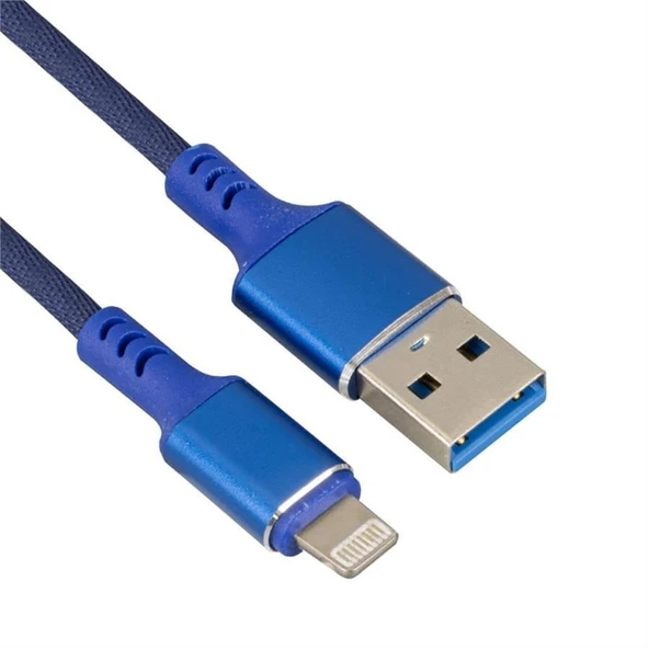 iPhone Uyumlu USB To Lightning Örgülü Siyah Telefon Şarj Kablosu - 2
