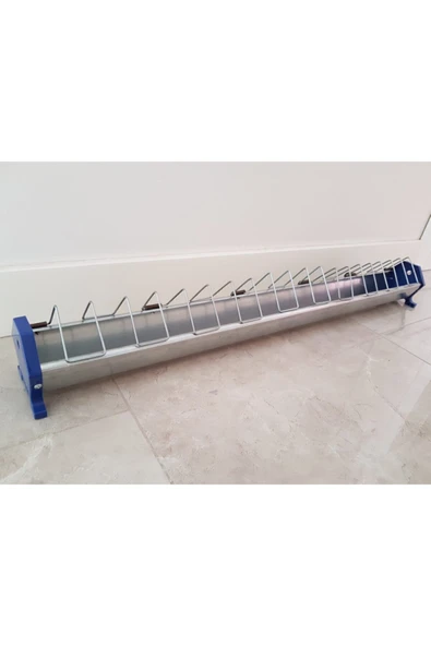 100 Cm Güvercin Civciv Metal Galvaniz Yemlik - 3