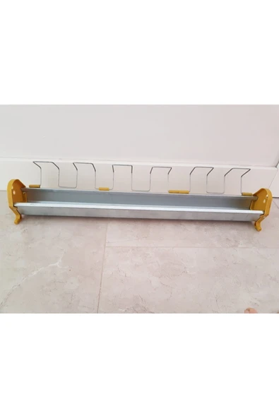 75 Cm Güvercin Civciv Metal Galvaniz Yemlik - 2