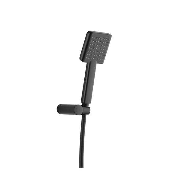 Tema Tetra Mafsallı Askılı Banyo Duş Takımı Seti Mat Siyah - 2