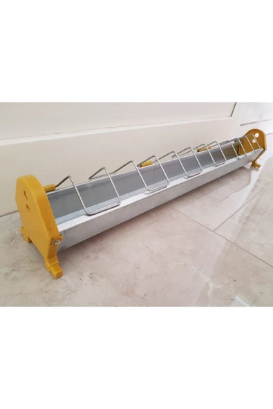 75 Cm Güvercin Civciv Metal Galvaniz Yemlik - 4